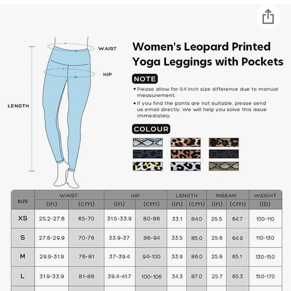 Leopard print workout pants-high waist - Picture 7 of 7